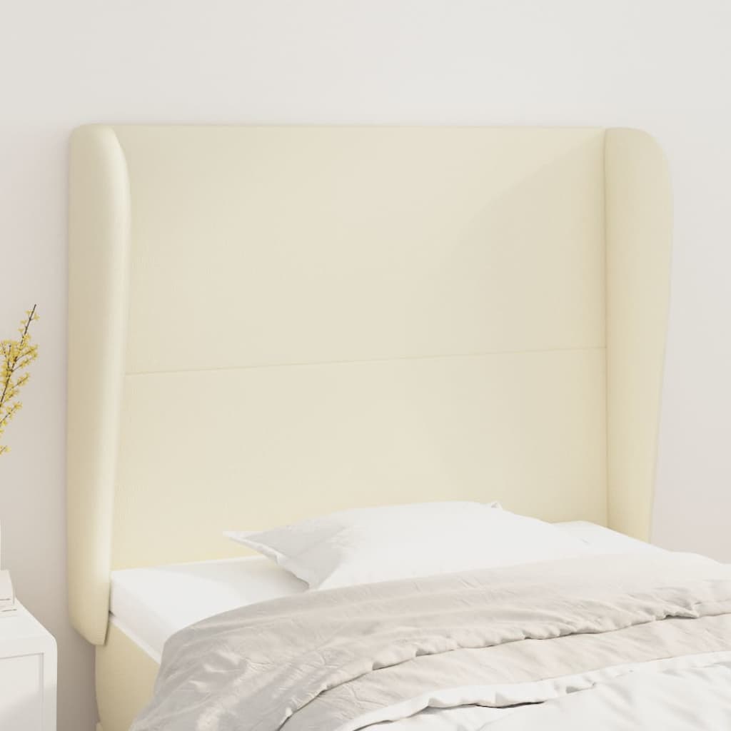 Uzglavlje s ušima krem 93x23x118/128 cm od umjetne kože