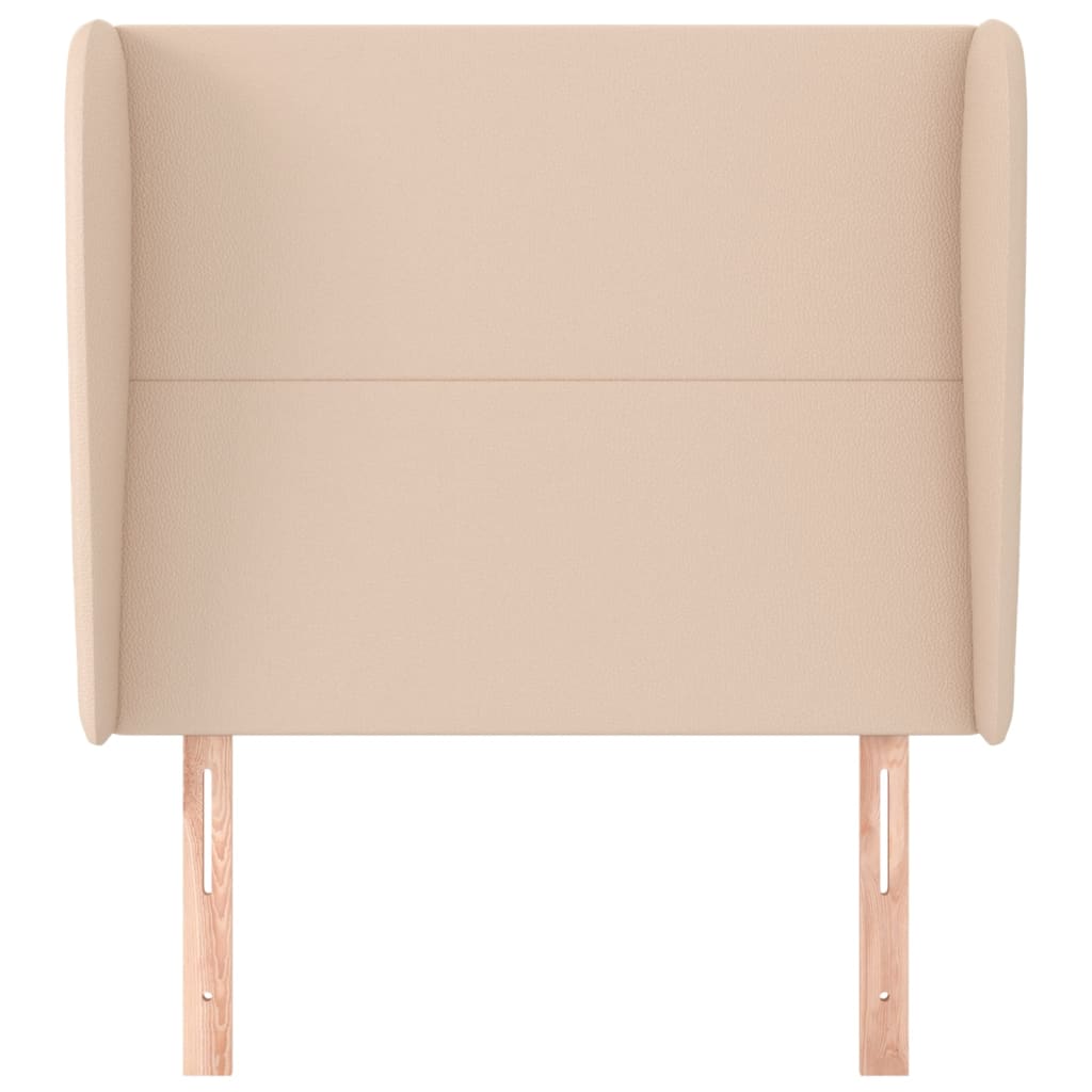 Uzglavlje s ušima boja cappuccina 93x23x118/128 cm umjetna koža