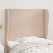 Uzglavlje s ušima boja cappuccina 93x23x118/128 cm umjetna koža