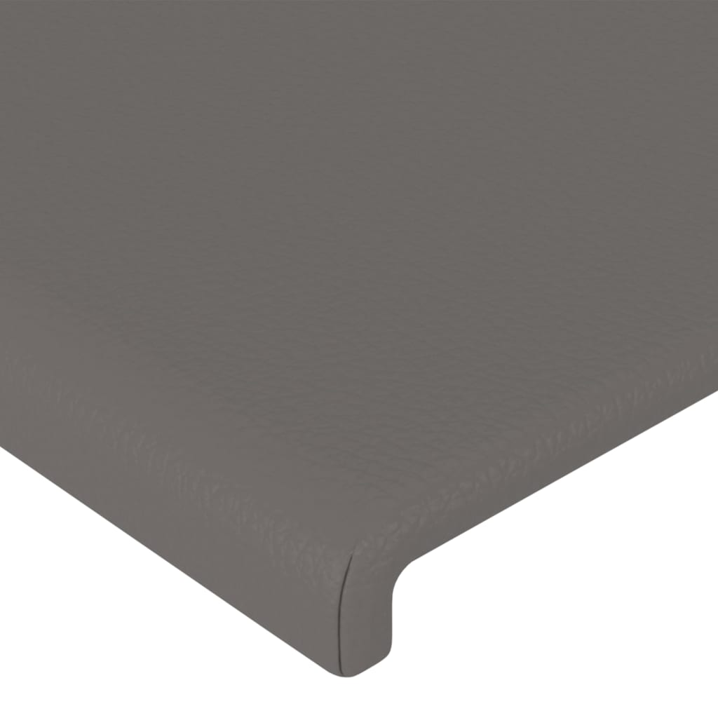 Uzglavlje s ušima sivo 203x23x118/128 cm od umjetne kože
