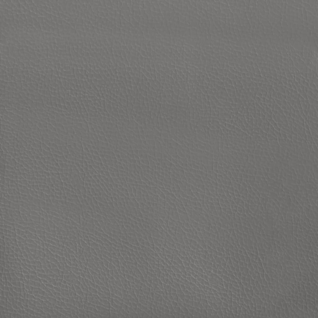 Uzglavlje s ušima sivo 203x23x118/128 cm od umjetne kože