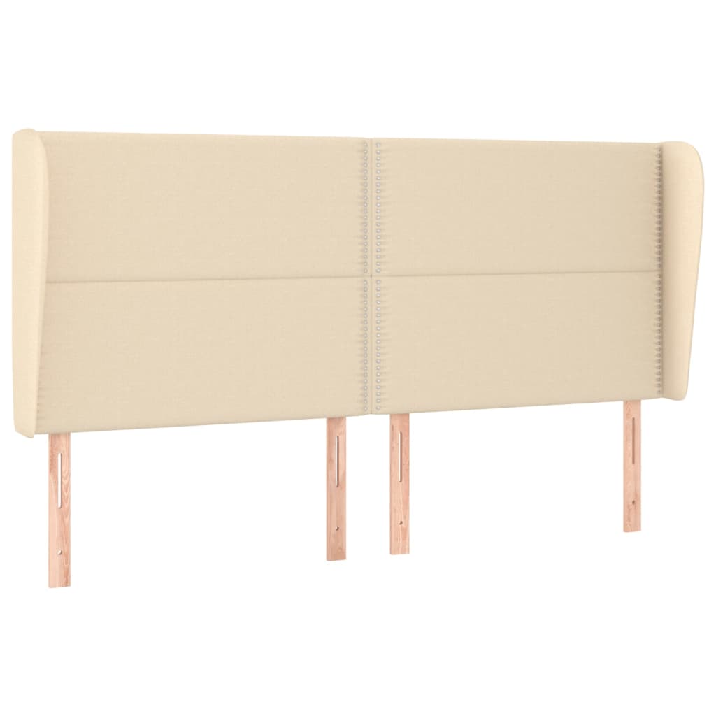 Uzglavlje s ušima krem 183x23x118/128 cm od tkanine