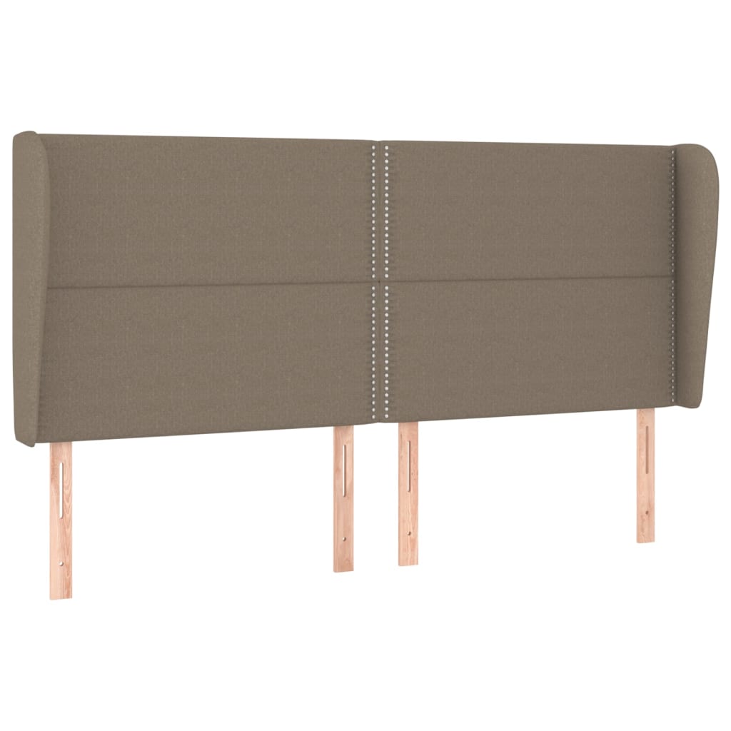 Uzglavlje s ušima smeđesivo 203x23x118/128 cm od tkanine
