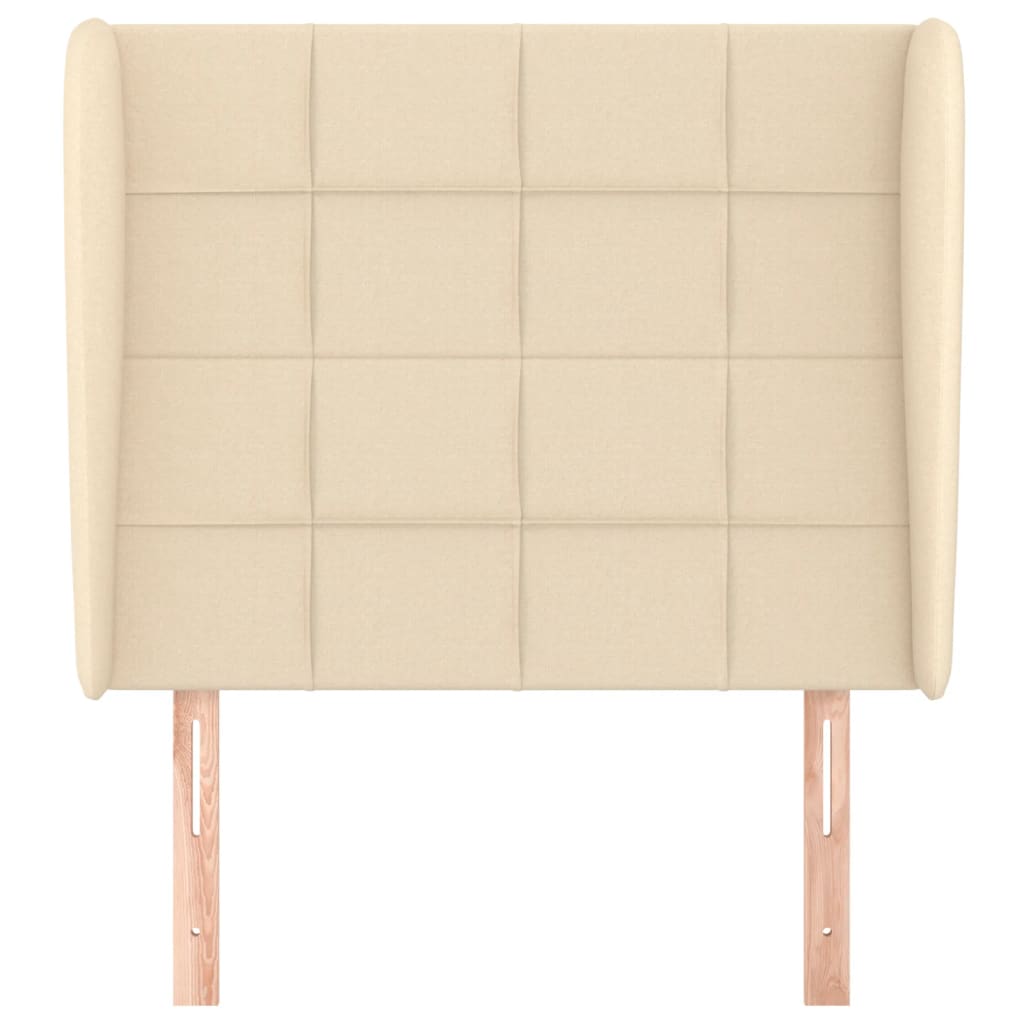 Uzglavlje s ušima krem 83 x 23 x 118/128 cm od tkanine