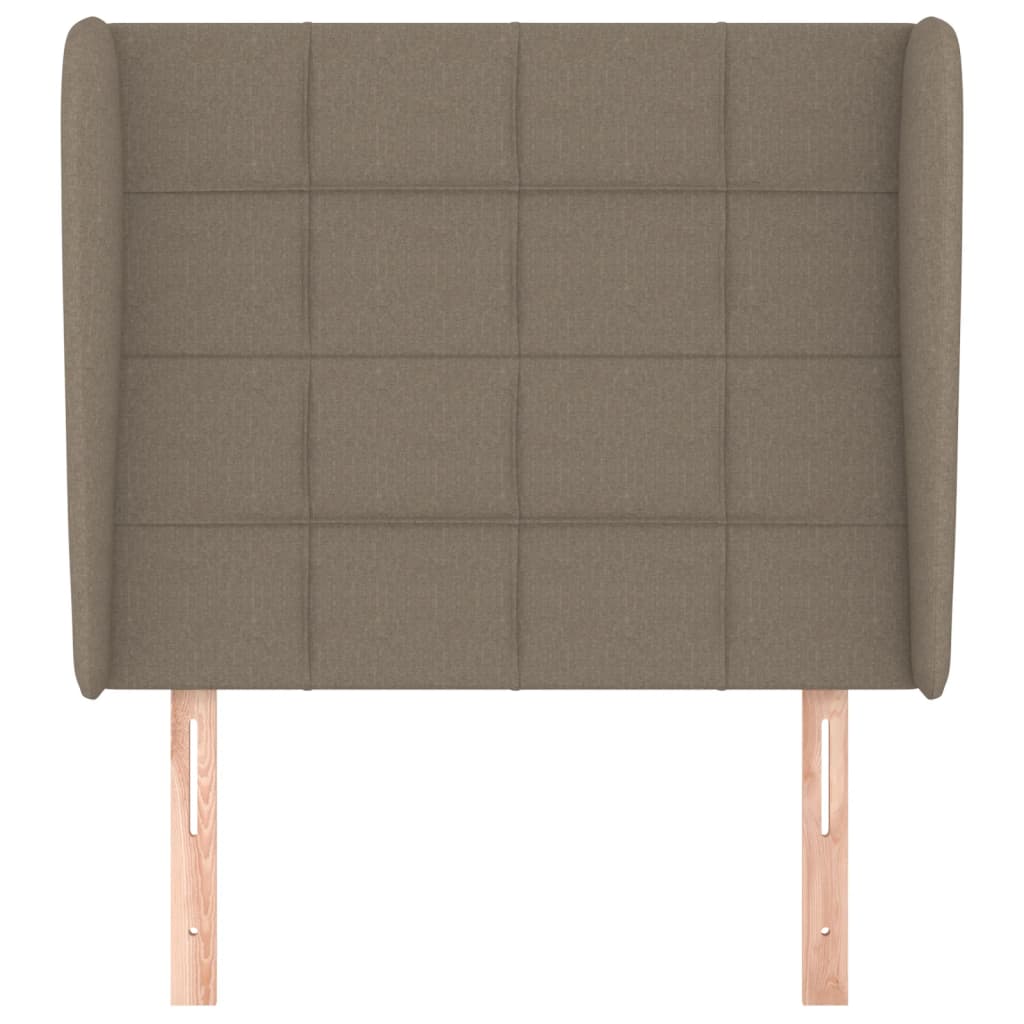 Uzglavlje s ušima smeđesivo 103x23x118/128 cm od tkanine