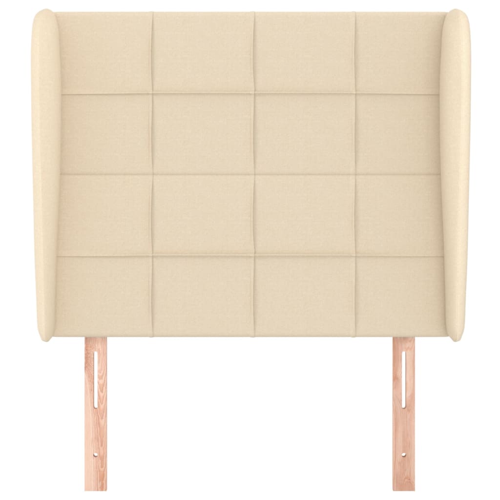 Uzglavlje s ušima krem 103x23x118/128 cm od tkanine
