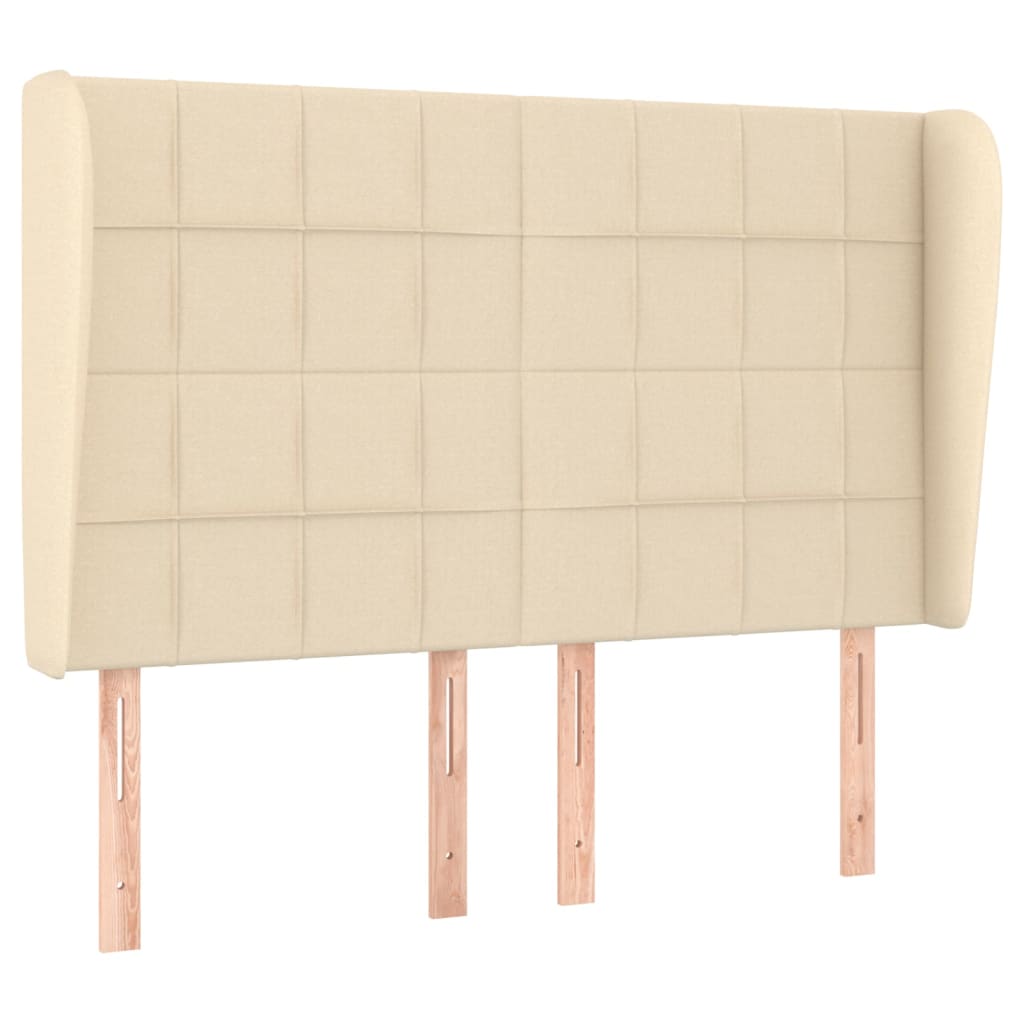 Uzglavlje s ušima krem 147x23x118/128 cm od tkanine