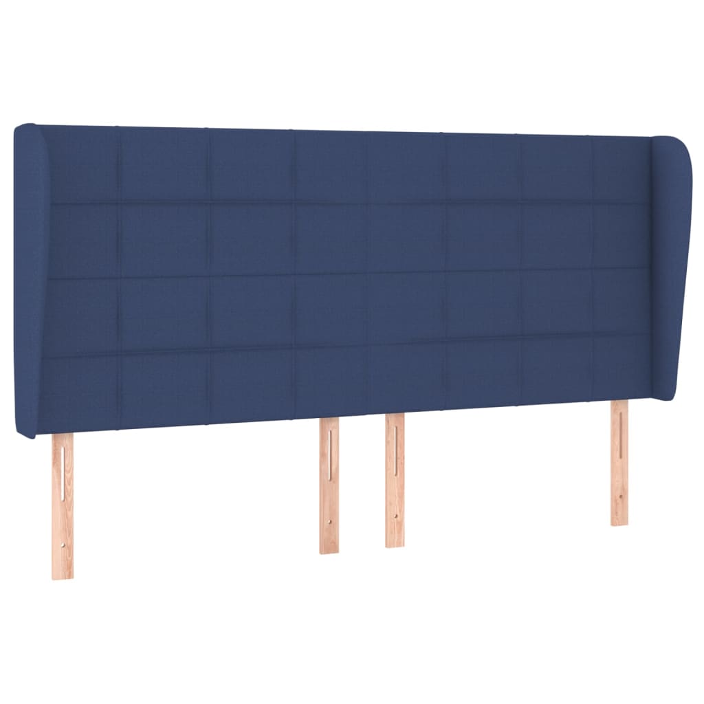Uzglavlje s ušima plavo 163x23x118/128 cm od tkanine