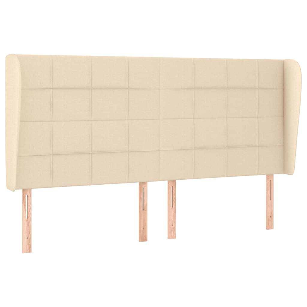 Uzglavlje s ušima krem 183x23x118/128 cm od tkanine