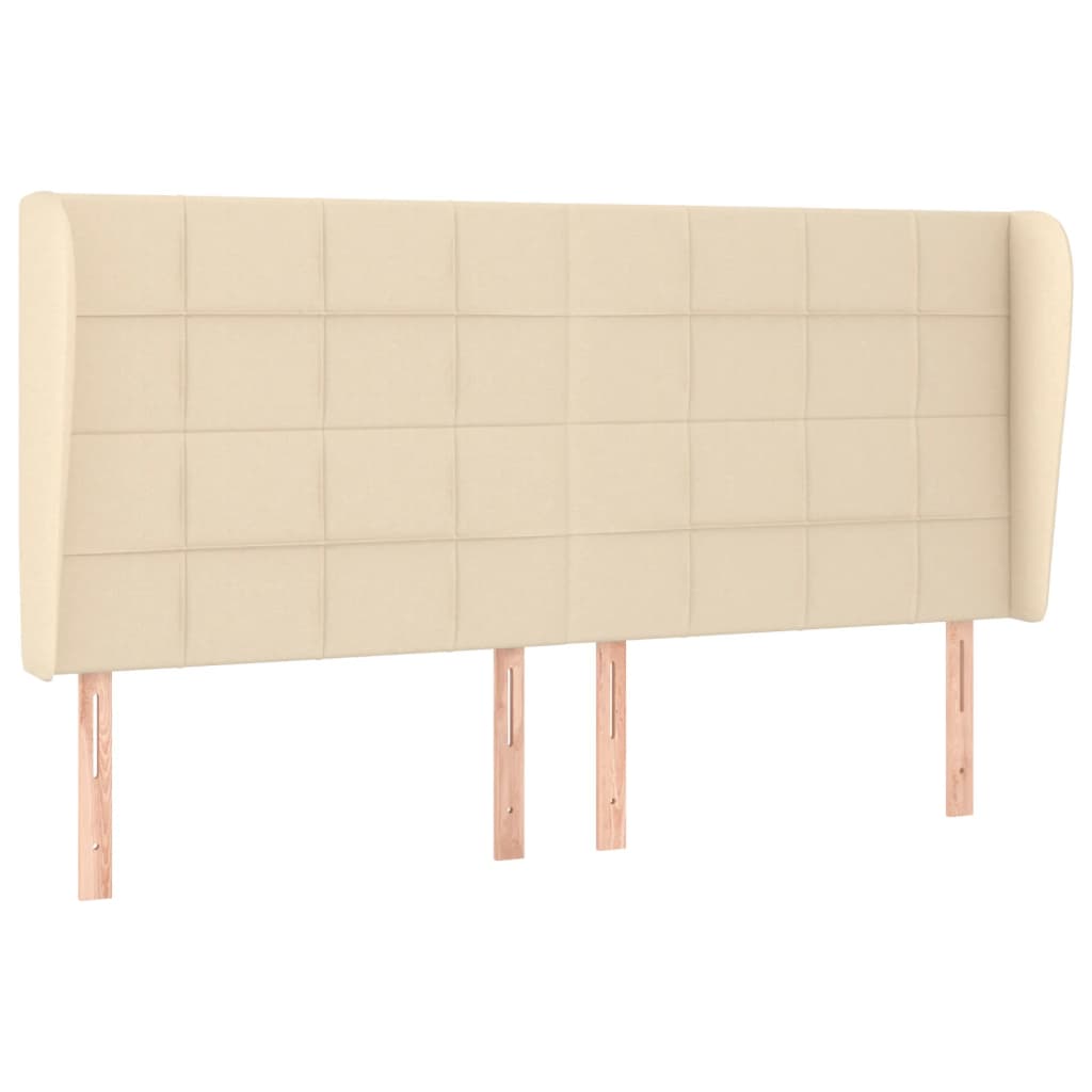 Uzglavlje s ušima krem 203x23x118/128 cm od tkanine