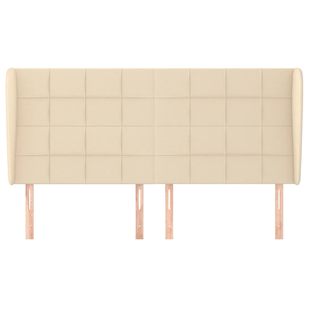 Uzglavlje s ušima krem 203x23x118/128 cm od tkanine