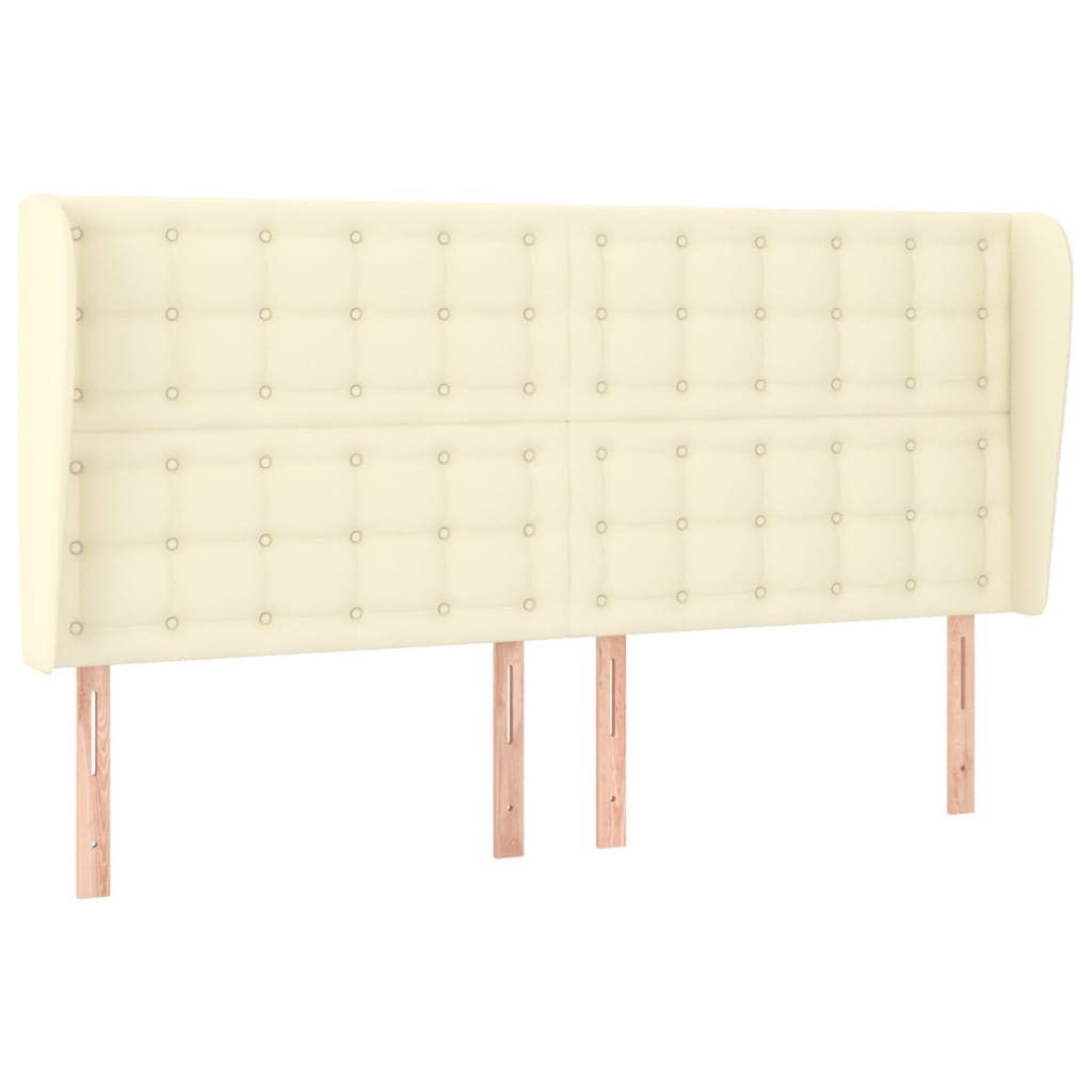Uzglavlje s ušima krem 203x23x118/128 cm od umjetne kože