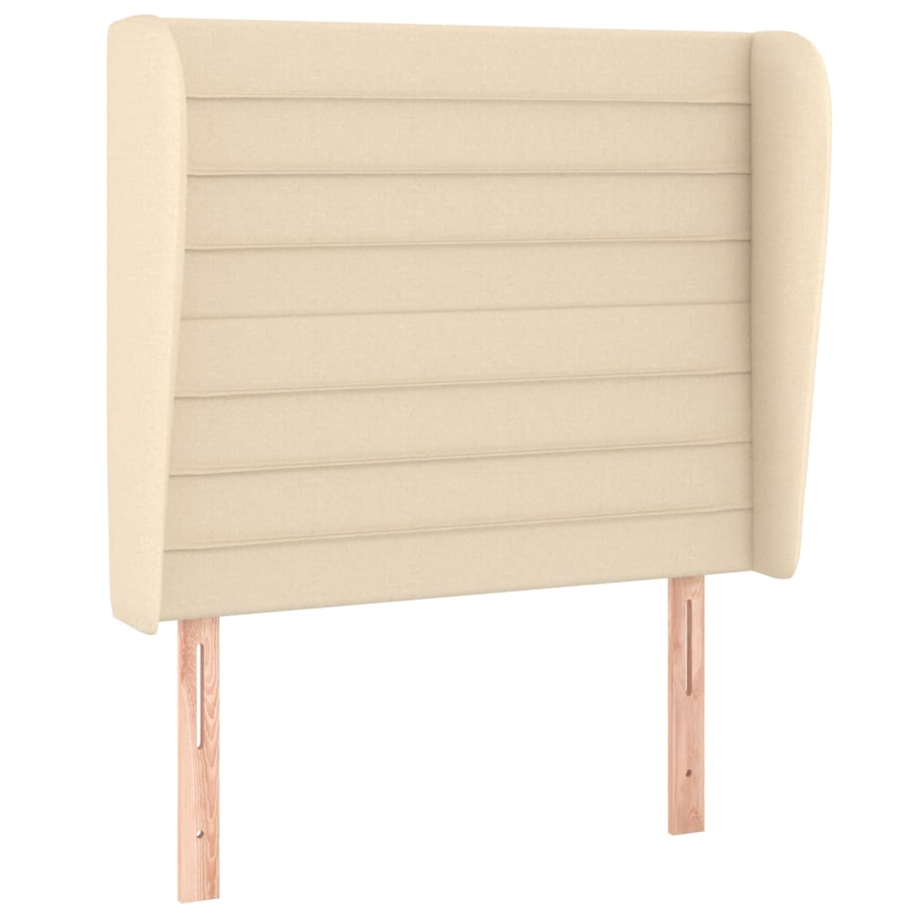 Uzglavlje s ušima krem 83 x 23 x 118/128 cm od tkanine