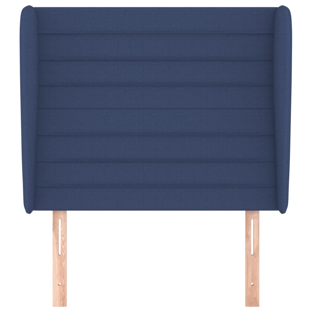 Uzglavlje s ušima plavo 93x23x118/128 cm od tkanine