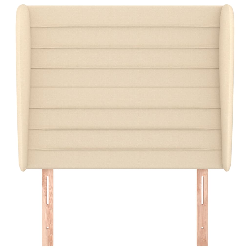 Uzglavlje s ušima krem 103x23x118/128 cm od tkanine