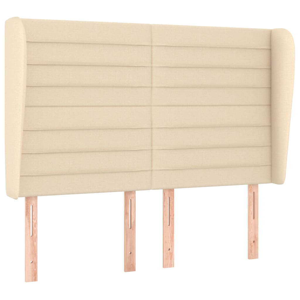 Uzglavlje s ušima krem 147x23x118/128 cm od tkanine