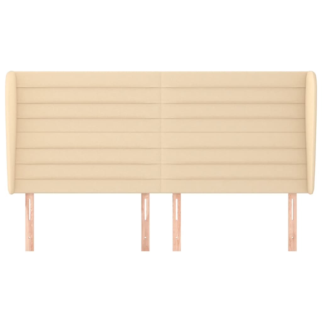 Uzglavlje s ušima krem 163x23x118/128 cm od tkanine