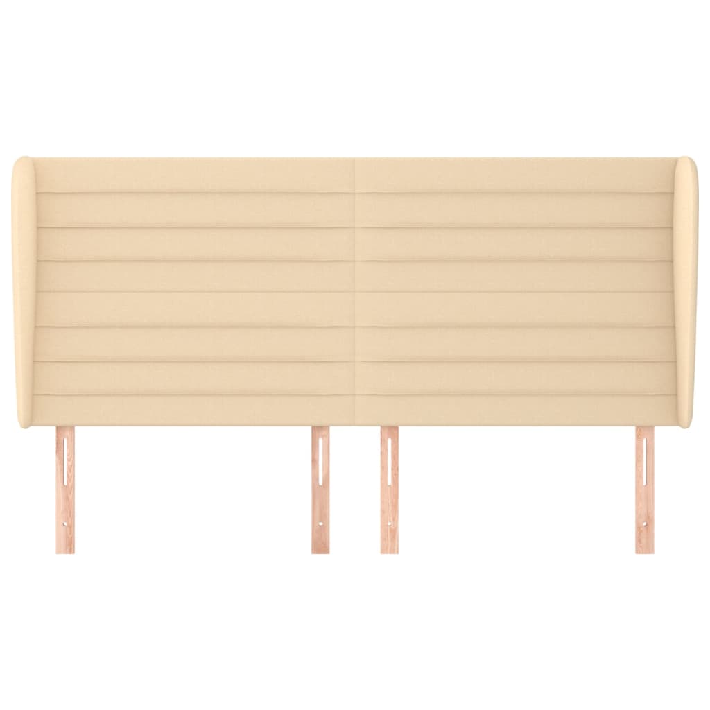 Uzglavlje s ušima krem 203x23x118/128 cm od tkanine