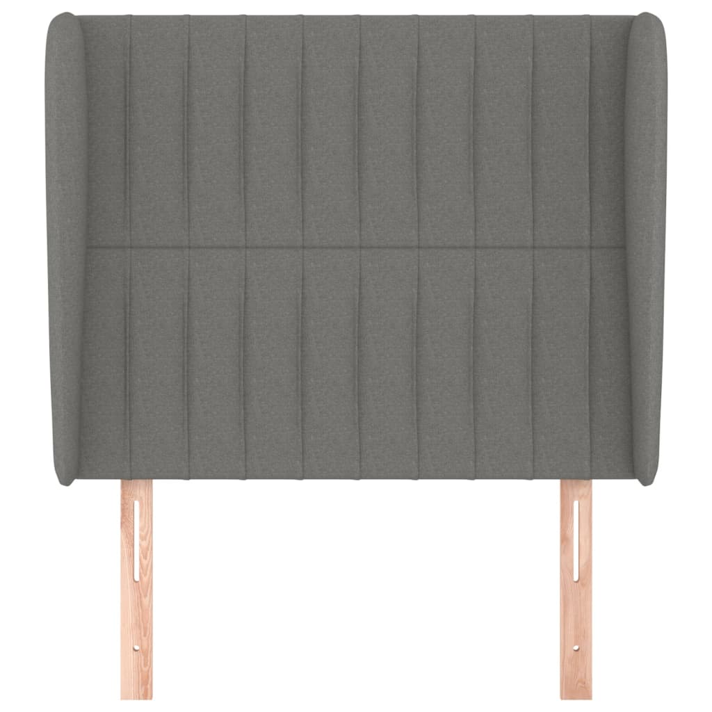 Uzglavlje s ušima tamnosivo 83 x 23 x 118/128 cm od tkanine