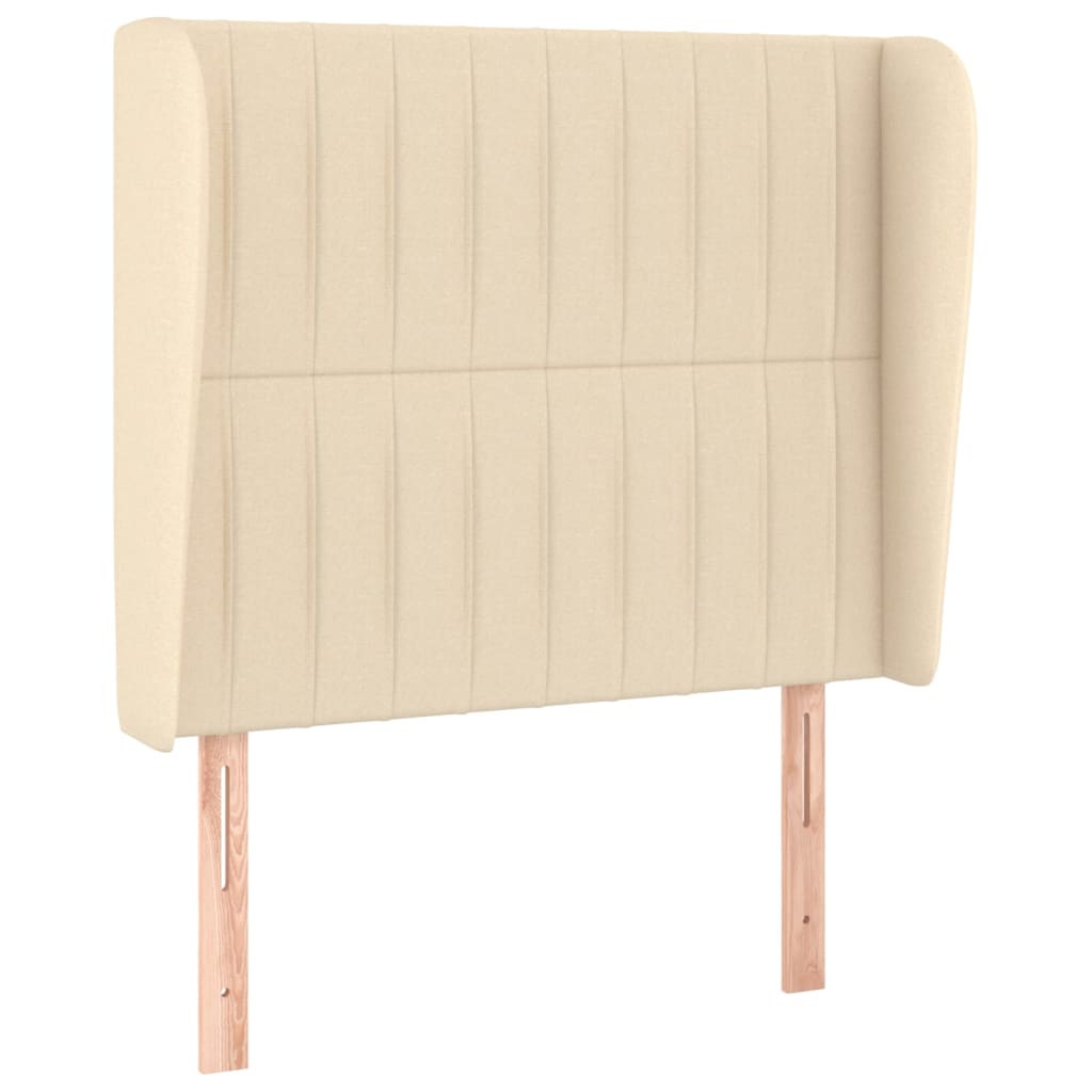 Uzglavlje s ušima krem 83 x 23 x 118/128 cm od tkanine