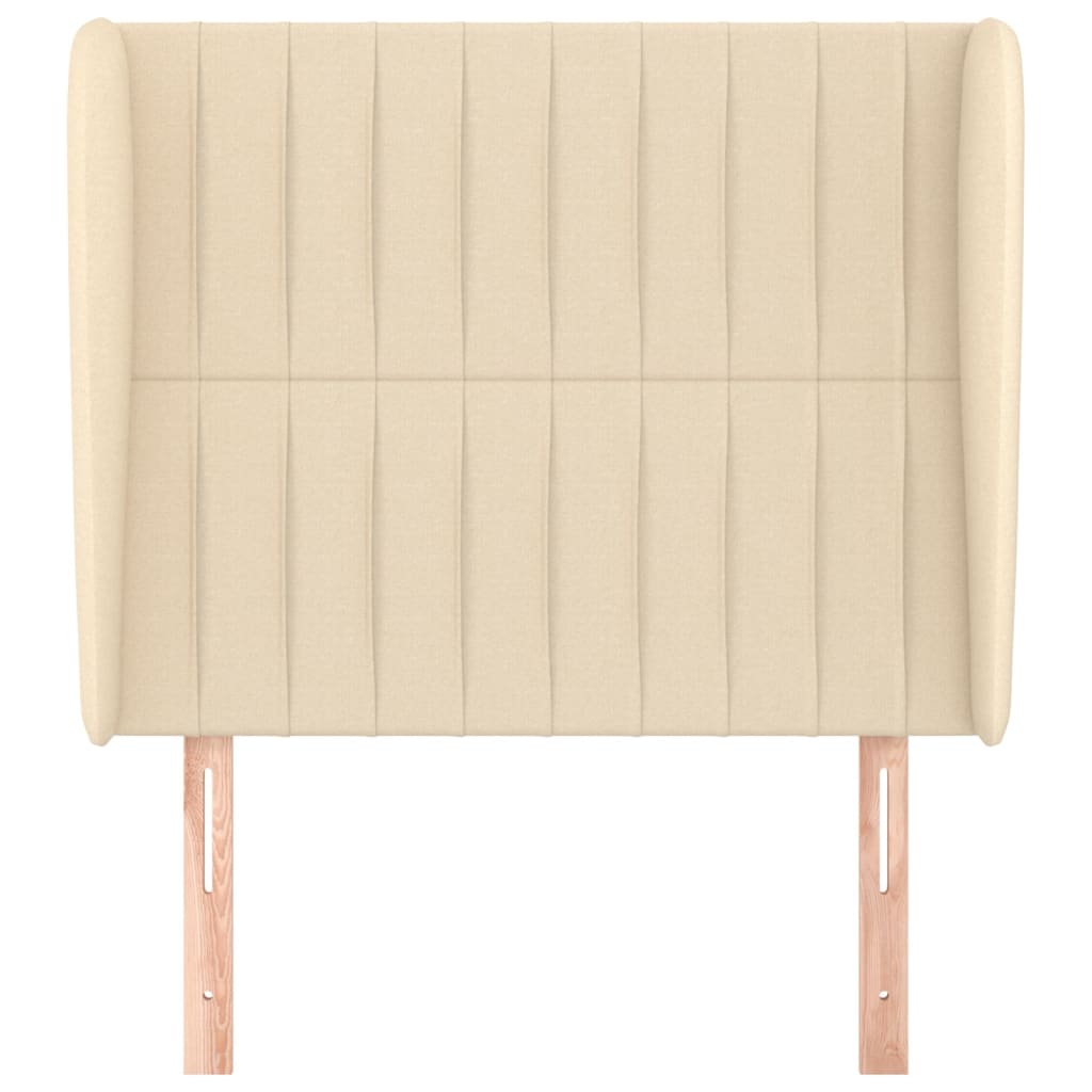 Uzglavlje s ušima krem 93x23x118/128 cm od tkanine