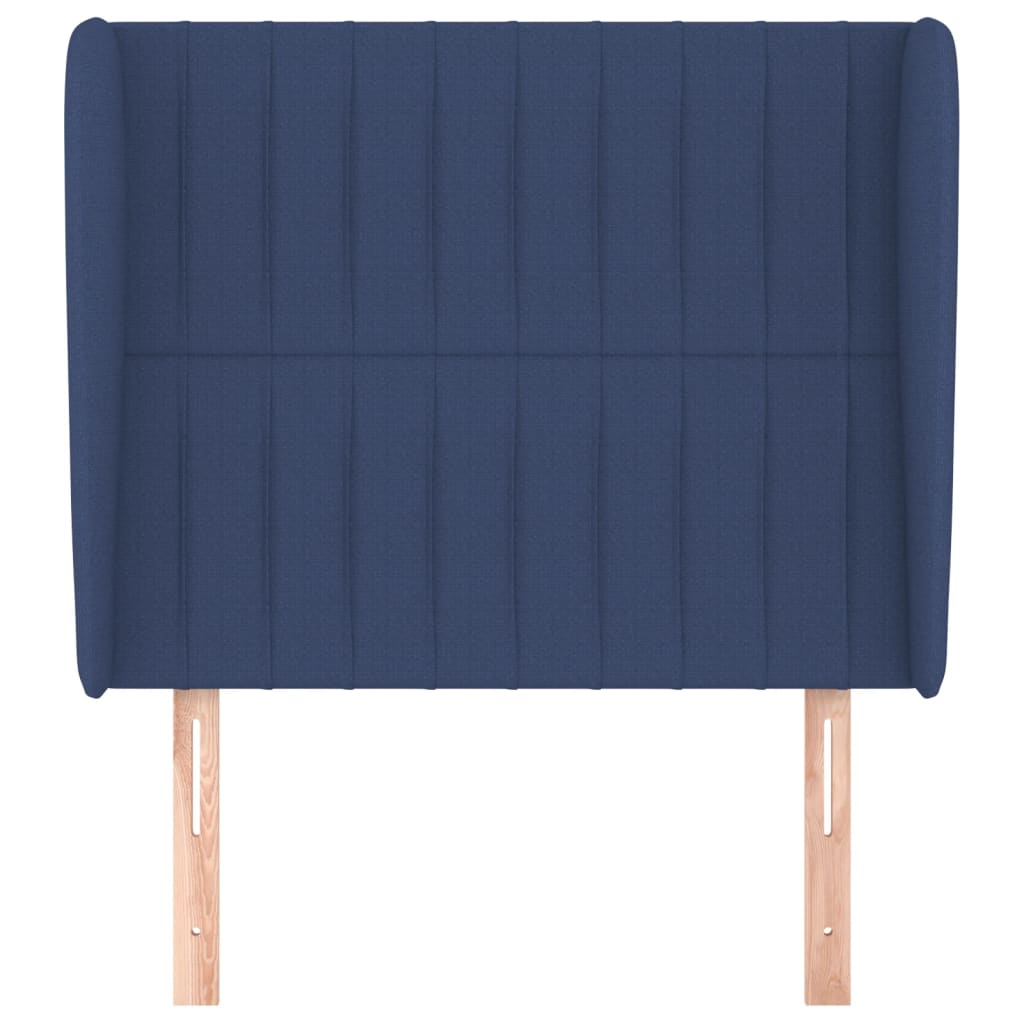 Uzglavlje s ušima plavo 93x23x118/128 cm od tkanine