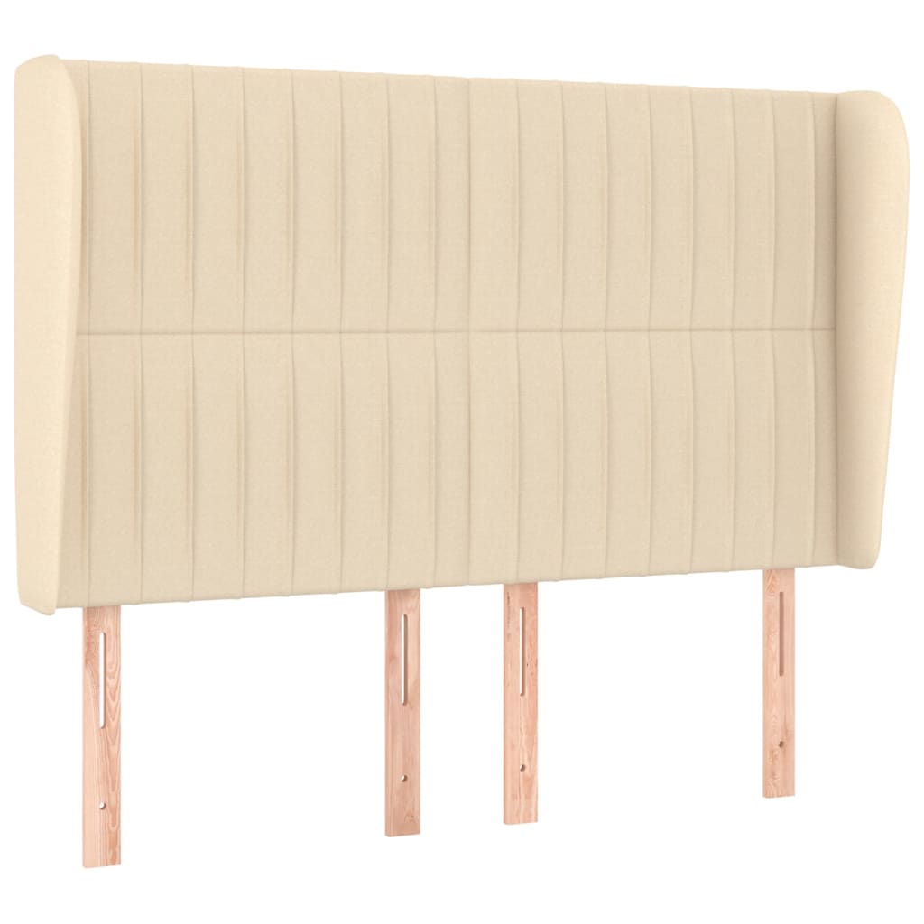 Uzglavlje s ušima krem 147x23x118/128 cm od tkanine