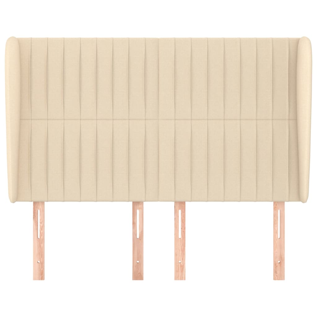 Uzglavlje s ušima krem 147x23x118/128 cm od tkanine