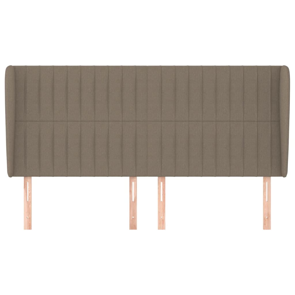 Uzglavlje s ušima smeđesivo 203x23x118/128 cm od tkanine