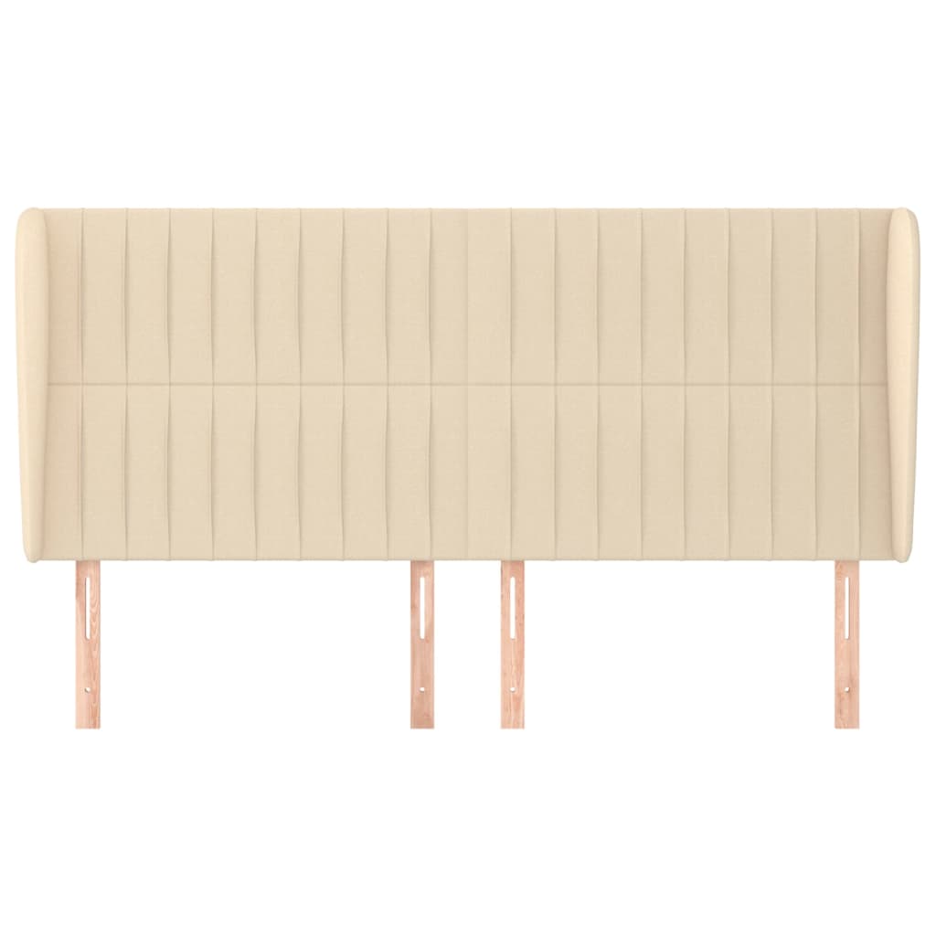 Uzglavlje s ušima krem 203x23x118/128 cm od tkanine