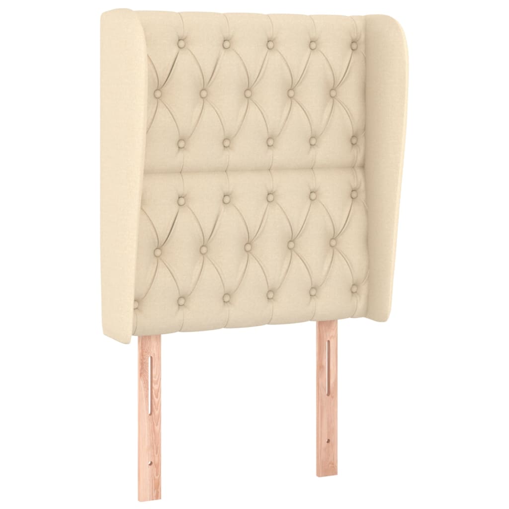 Uzglavlje s ušima krem 83 x 23 x 118/128 cm od tkanine