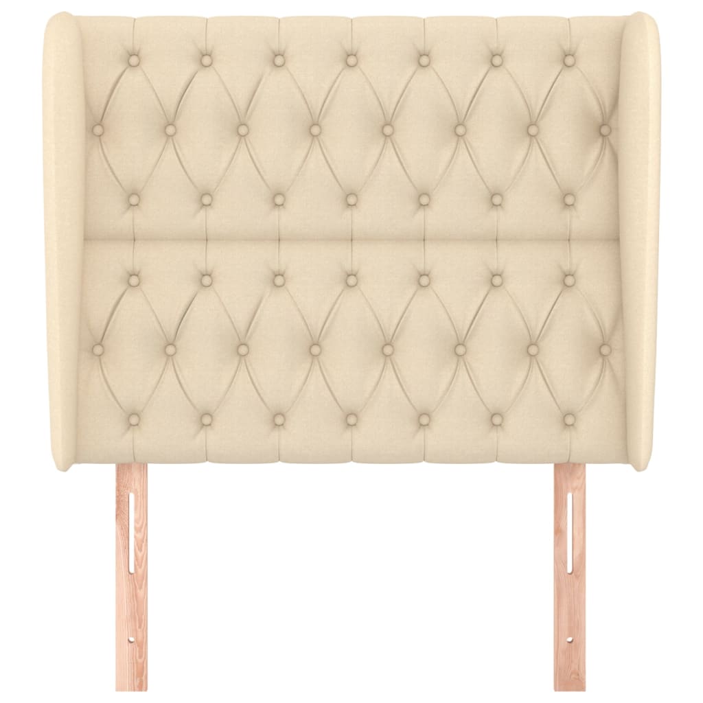 Uzglavlje s ušima krem 93x23x118/128 cm od tkanine