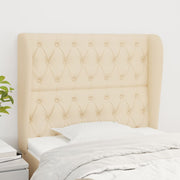 Uzglavlje s ušima krem 103x23x118/128 cm od tkanine