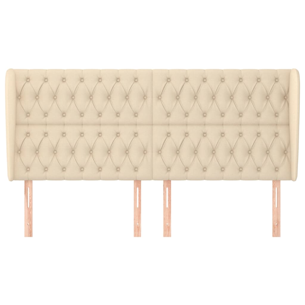 Uzglavlje s ušima krem 183x23x118/128 cm od tkanine