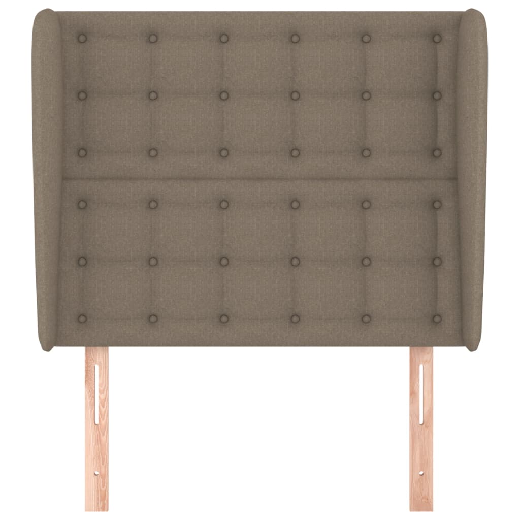 Uzglavlje s ušima smeđesivo 83 x 23 x 118/128 cm od tkanine