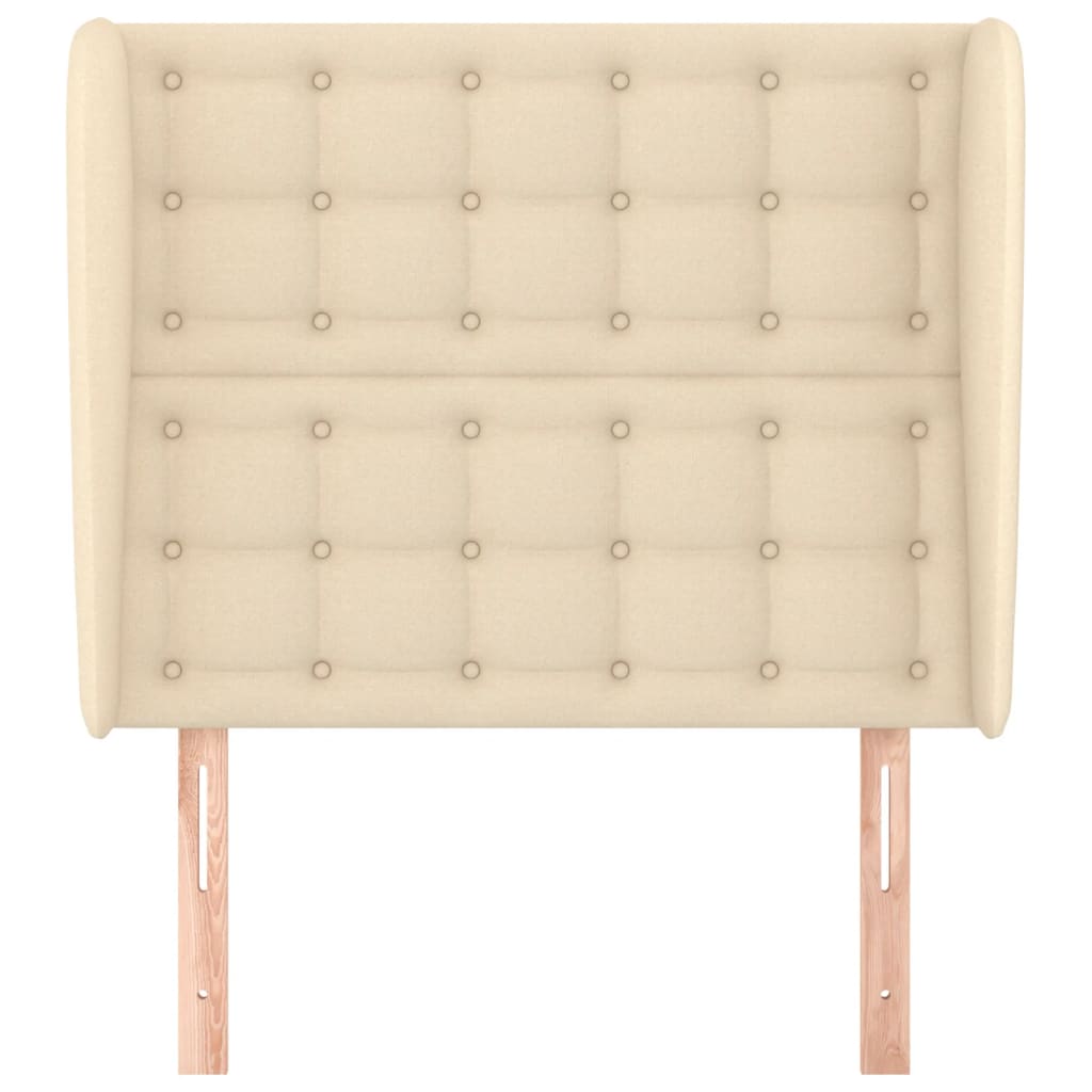 Uzglavlje s ušima krem 83 x 23 x 118/128 cm od tkanine