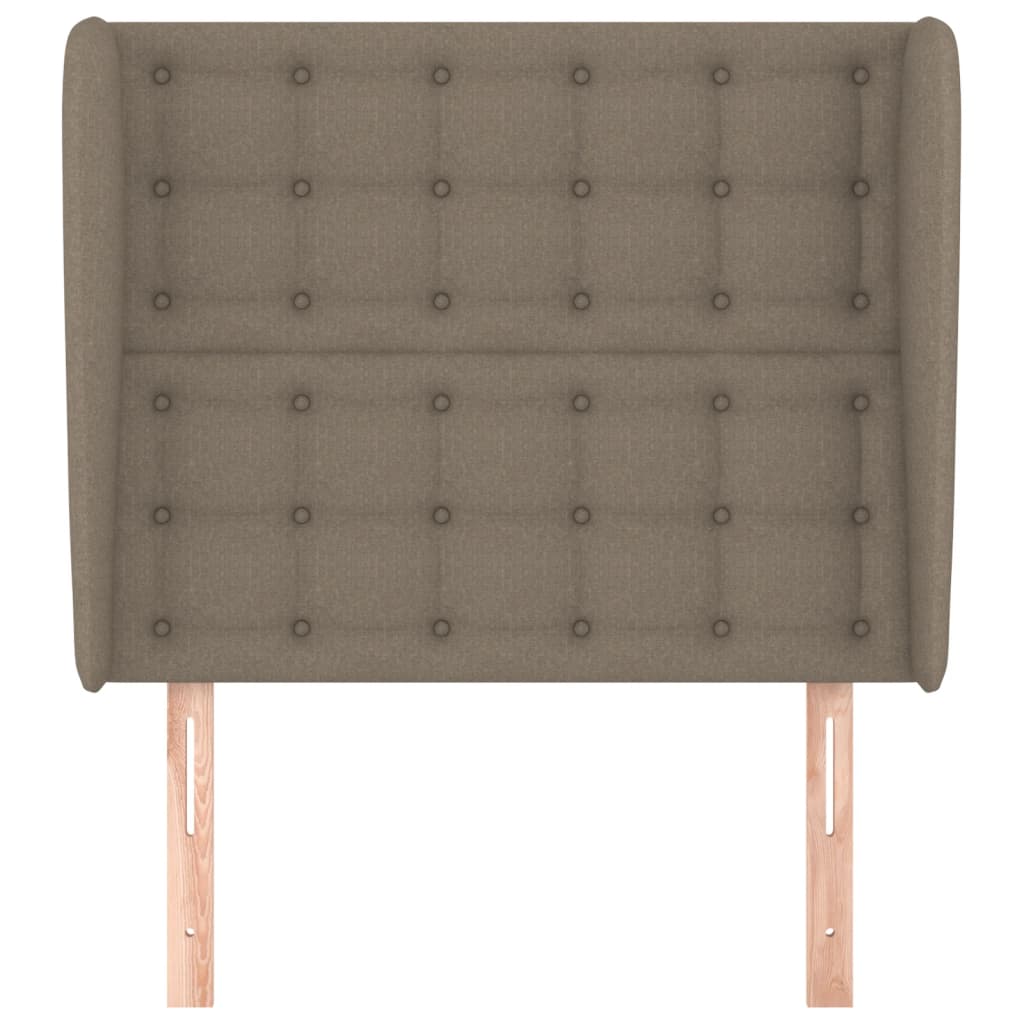 Uzglavlje s ušima smeđesivo 103x23x118/128 cm od tkanine