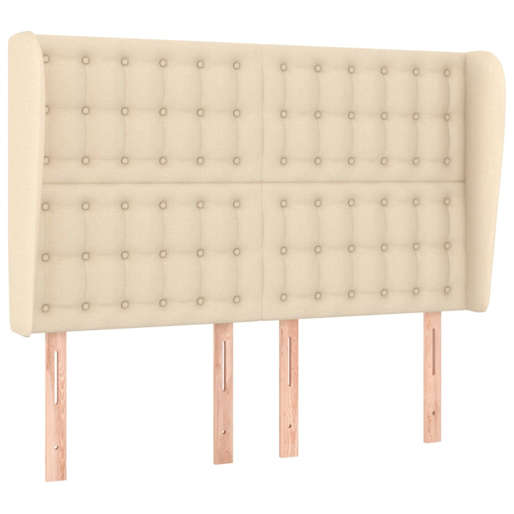 Uzglavlje s ušima krem 147x23x118/128 cm od tkanine