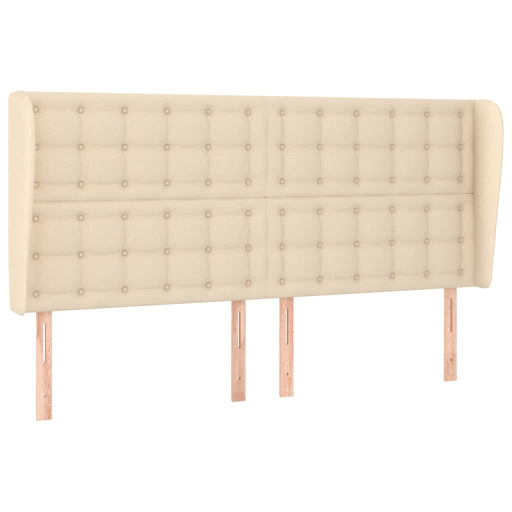 Uzglavlje s ušima krem 183x23x118/128 cm od tkanine