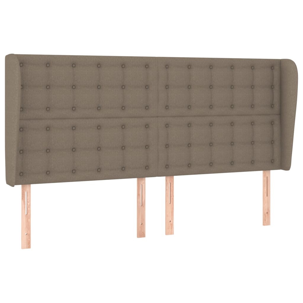 Uzglavlje s ušima smeđesivo 203x23x118/128 cm od tkanine