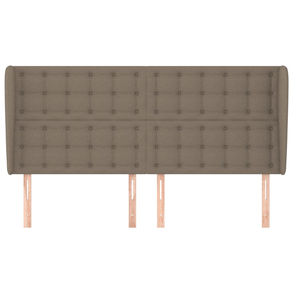 Uzglavlje s ušima smeđesivo 203x23x118/128 cm od tkanine