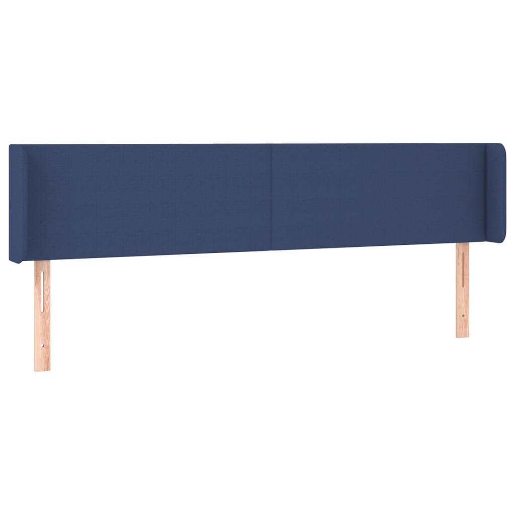 Uzglavlje s ušima plavo 163x16x78/88 cm od tkanine