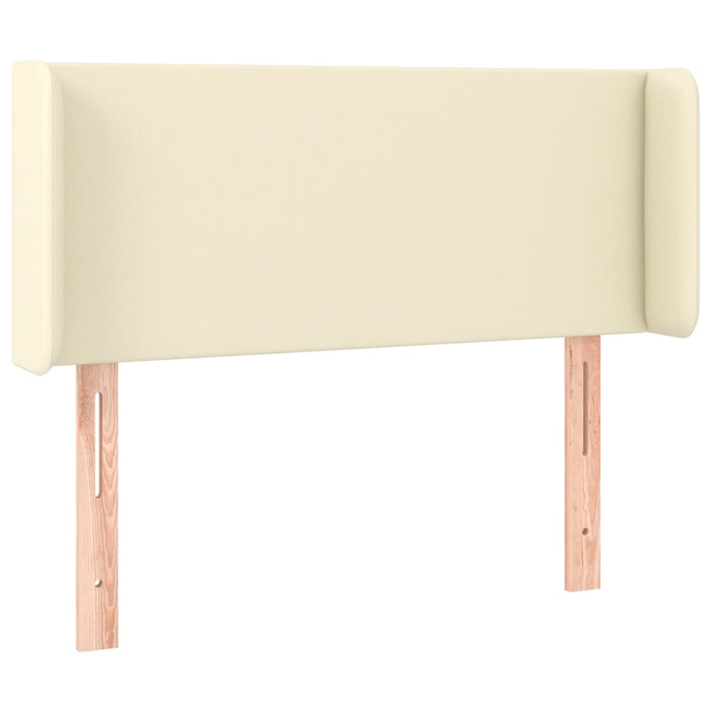 Uzglavlje s ušima krem 83x16x78/88 cm od od umjetne kože