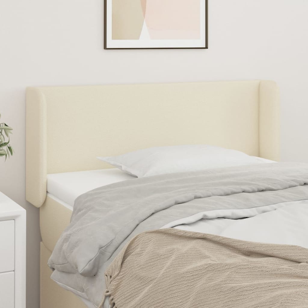 Uzglavlje s ušima krem 83x16x78/88 cm od od umjetne kože