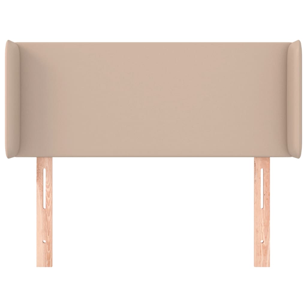 Uzglavlje s ušima boja cappuccina 83x16x78/88 cm umjetna koža