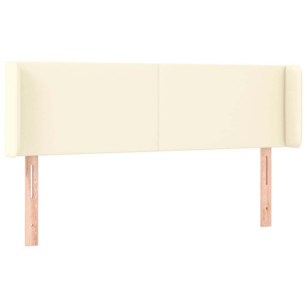 Uzglavlje s ušima krem 147x16x78/88 cm od od umjetne kože