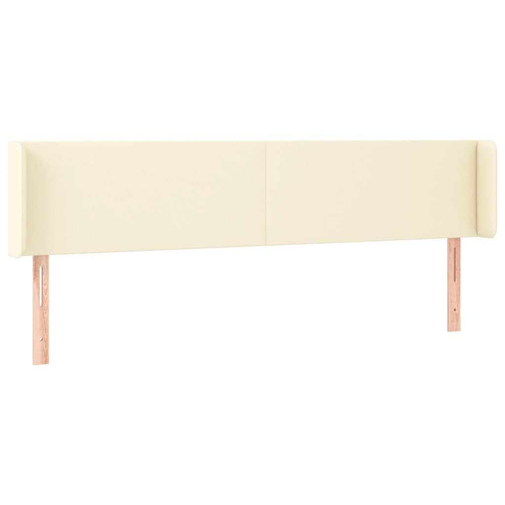 Uzglavlje s ušima krem 203x16x78/88 cm od umjetne kože