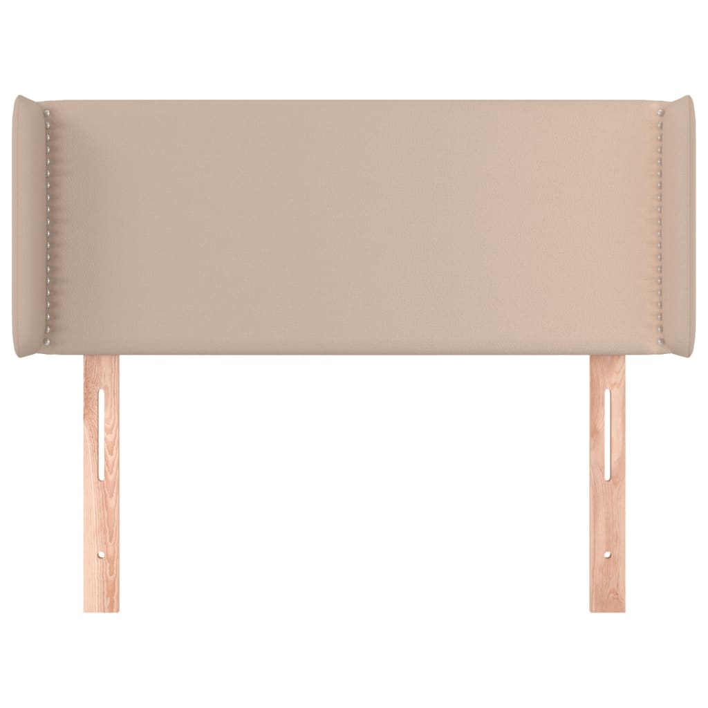 Uzglavlje s ušima boja cappuccina 83x16x78/88 cm umjetna koža