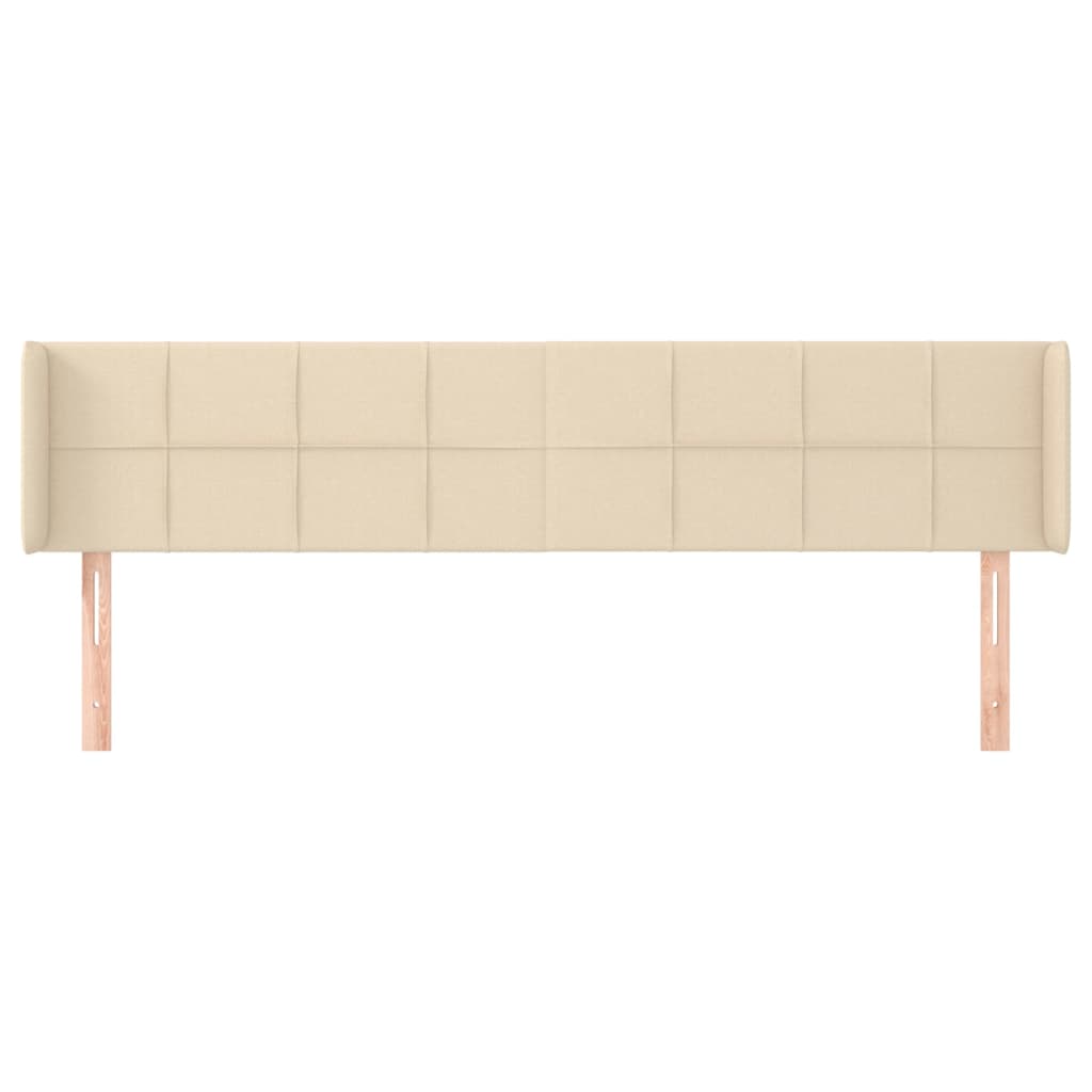Uzglavlje s ušima krem 163x16x78/88 cm od tkanine