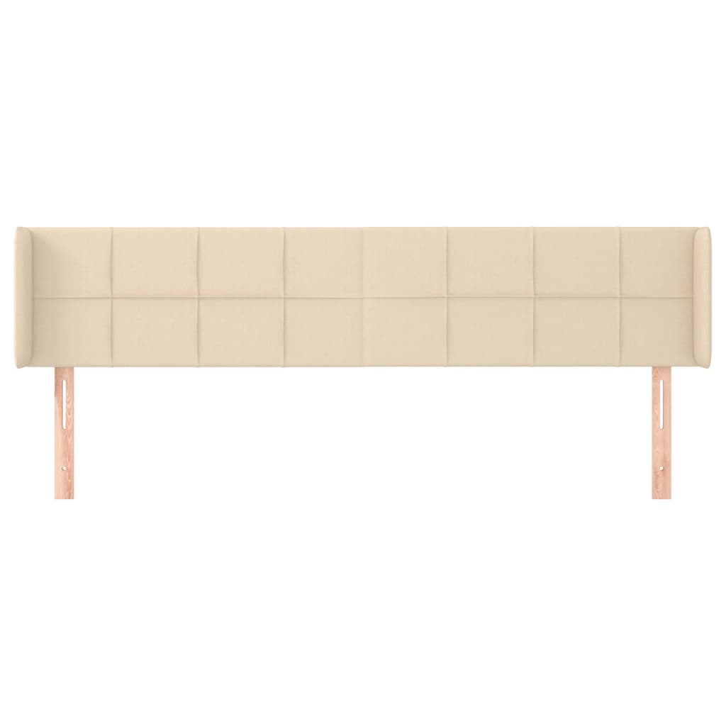 Uzglavlje s ušima krem 203x16x78/88 cm od tkanine